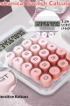 Pembe Tuşlu Şeffaf Gövde Hesap Makinesi Şirin Yuvarlak Tuşlu Retro Hesap Makinesi Pembe Tuşlu Şeffaf Gövde Hesap Makinesi Şirin Yuvarlak Tuşlu Retro Hesap Makinesi