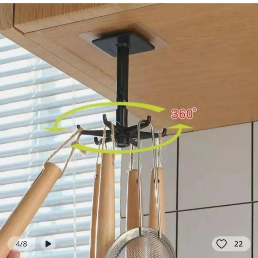 Çok Amaçlı Askı 360 Derece Dönen Mutfak, Banyo, Takı Yapışkanlı Pratik Askı Çok Amaçlı Askı 360 Derece Dönen Mutfak, Banyo, Takı Yapışkanlı Pratik Askı