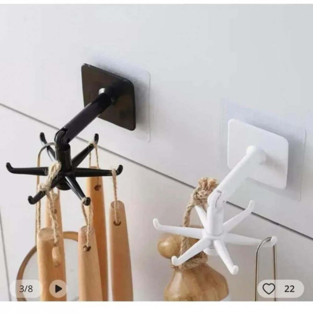 Çok Amaçlı Askı 360 Derece Dönen Mutfak, Banyo, Takı Yapışkanlı Pratik Askı Çok Amaçlı Askı 360 Derece Dönen Mutfak, Banyo, Takı Yapışkanlı Pratik Askı