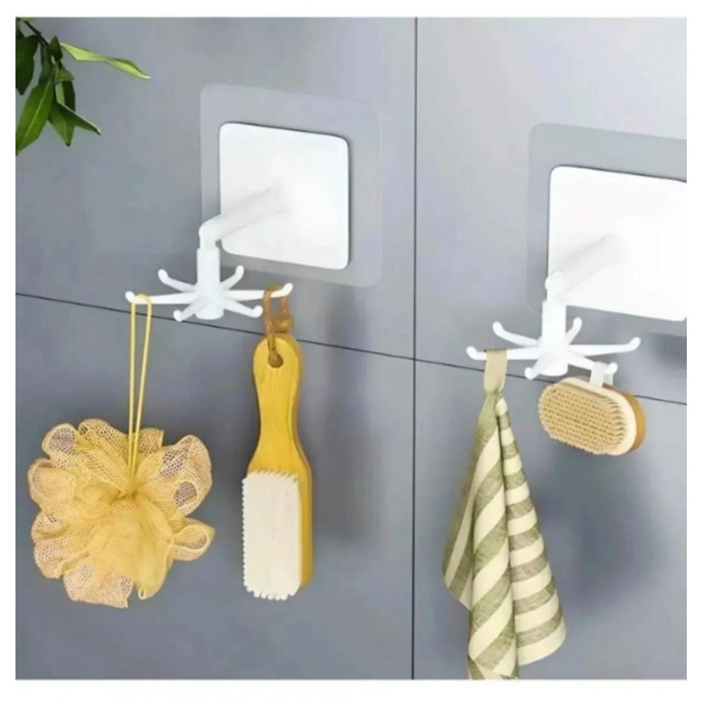 Çok Amaçlı Askı 360 Derece Dönen Mutfak, Banyo, Takı Yapışkanlı Pratik Askı