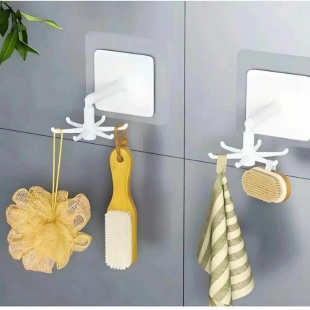 Çok Amaçlı Askı 360 Derece Dönen Mutfak, Banyo, Takı Yapışkanlı Pratik Askı