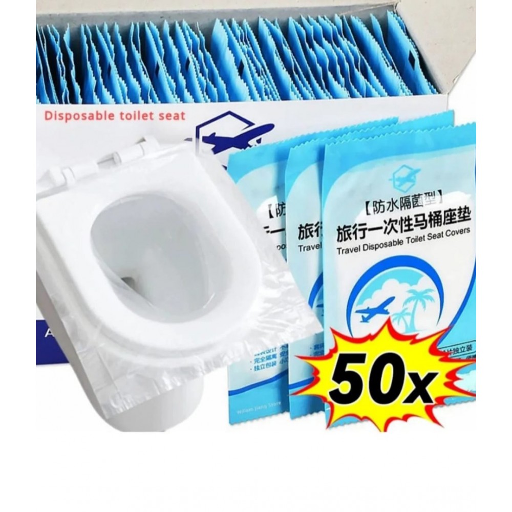 50 Adet Klozet Örtüsü Klozet Poşeti Klozet Kapak Örtüsü Dispenseri