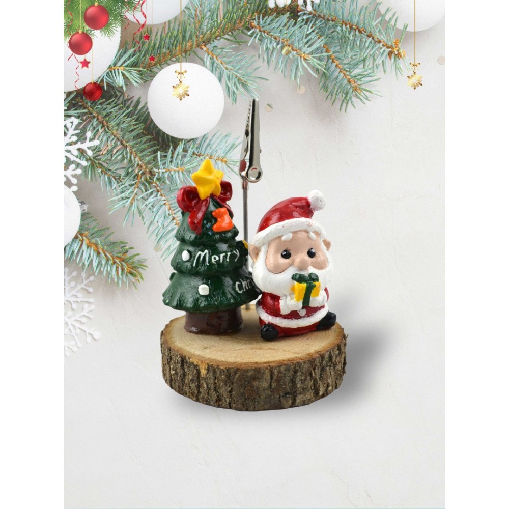 Dekoratif Noel Baba Detaylı Yılbaşı Notluk Kağıt Tutacağı Yılbaşı Hediyesi