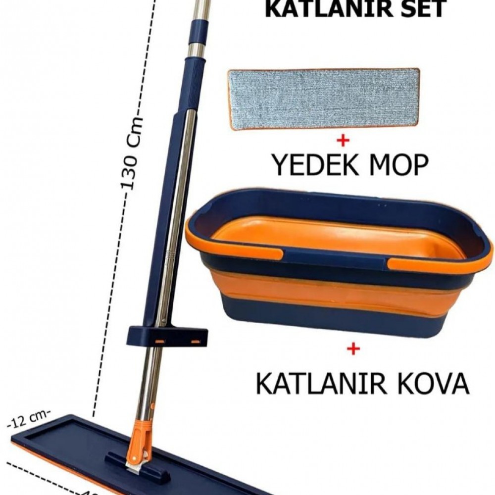 Kendinden Sıkmalı Tekerlekli Katlanabilir Kovalı Mop Kendinden Sıkmalı Tekerlekli Katlanabilir Kovalı Mop