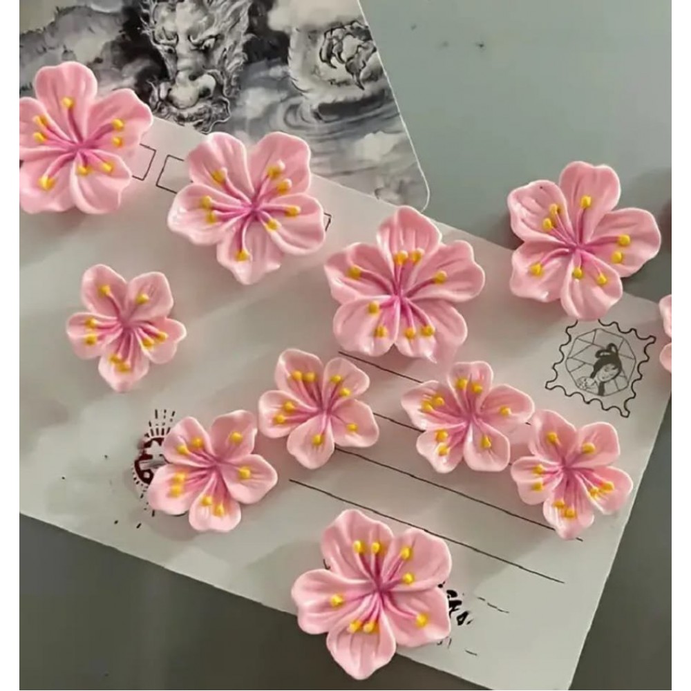6 Adet Çiçek Model Buzdolabı Magneti Mıknatıslı Fotoğraf Tutucu Magnet