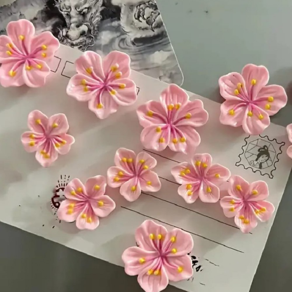 6 Adet Çiçek Model Buzdolabı Magneti Mıknatıslı Fotoğraf Tutucu Magnet